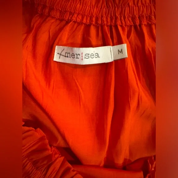 Mersea Tulum Women’s Dress In Sunset Coral/ Orange Size Medium - Picture 12 of 15